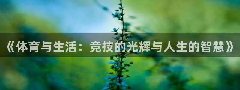球迷体育蓓蓓：《体育与生活：竞技的光辉与人生的智慧》